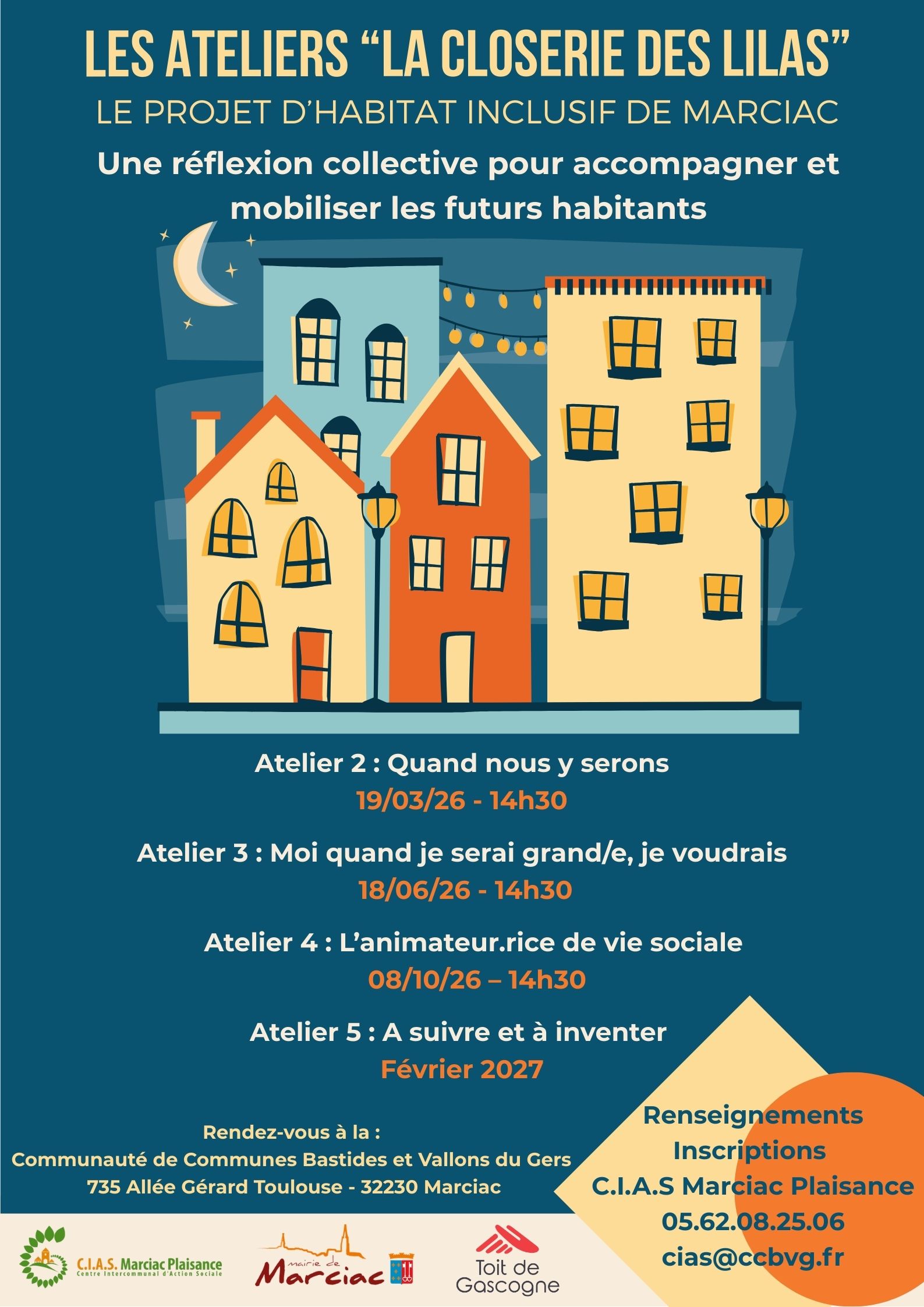 Projet d&rsquo;habitat inclusif de Marciac : dates des prochains ateliers