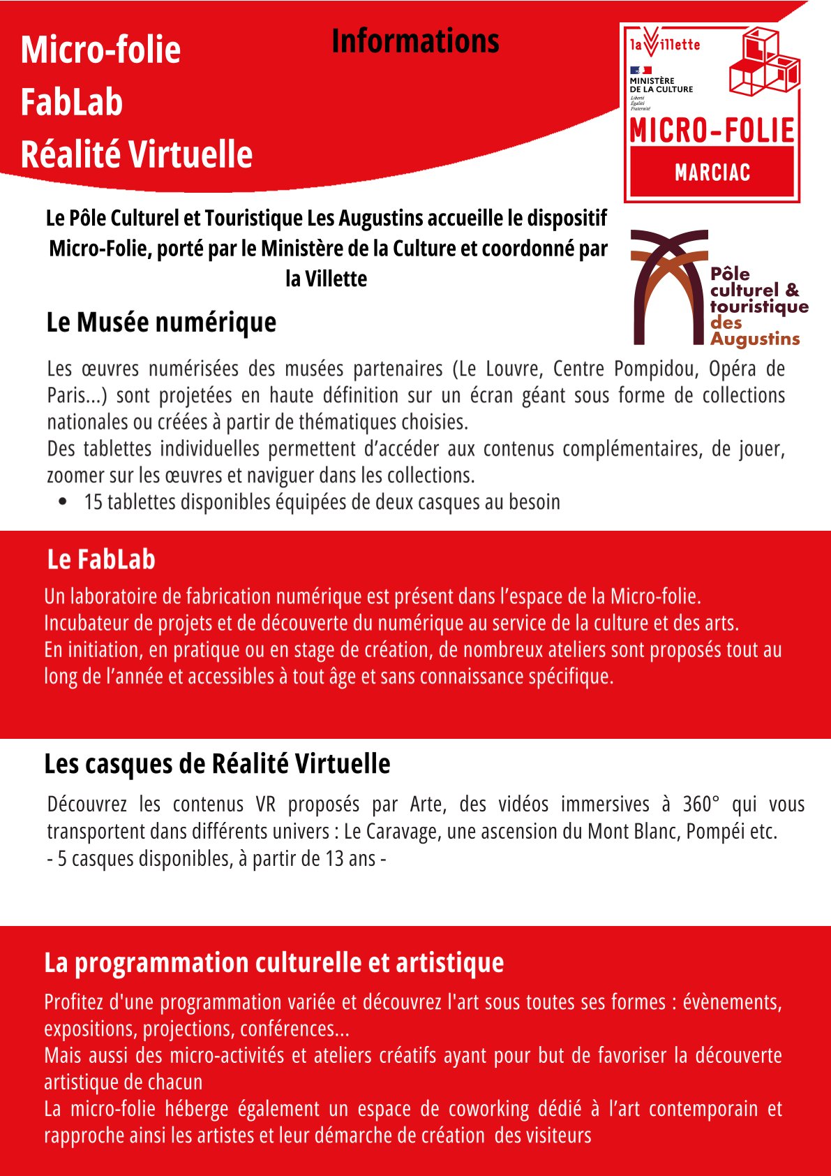 Micro-folie à Marciac : rendez-vous au Pôle Culturel et Touristique Les Augustins
