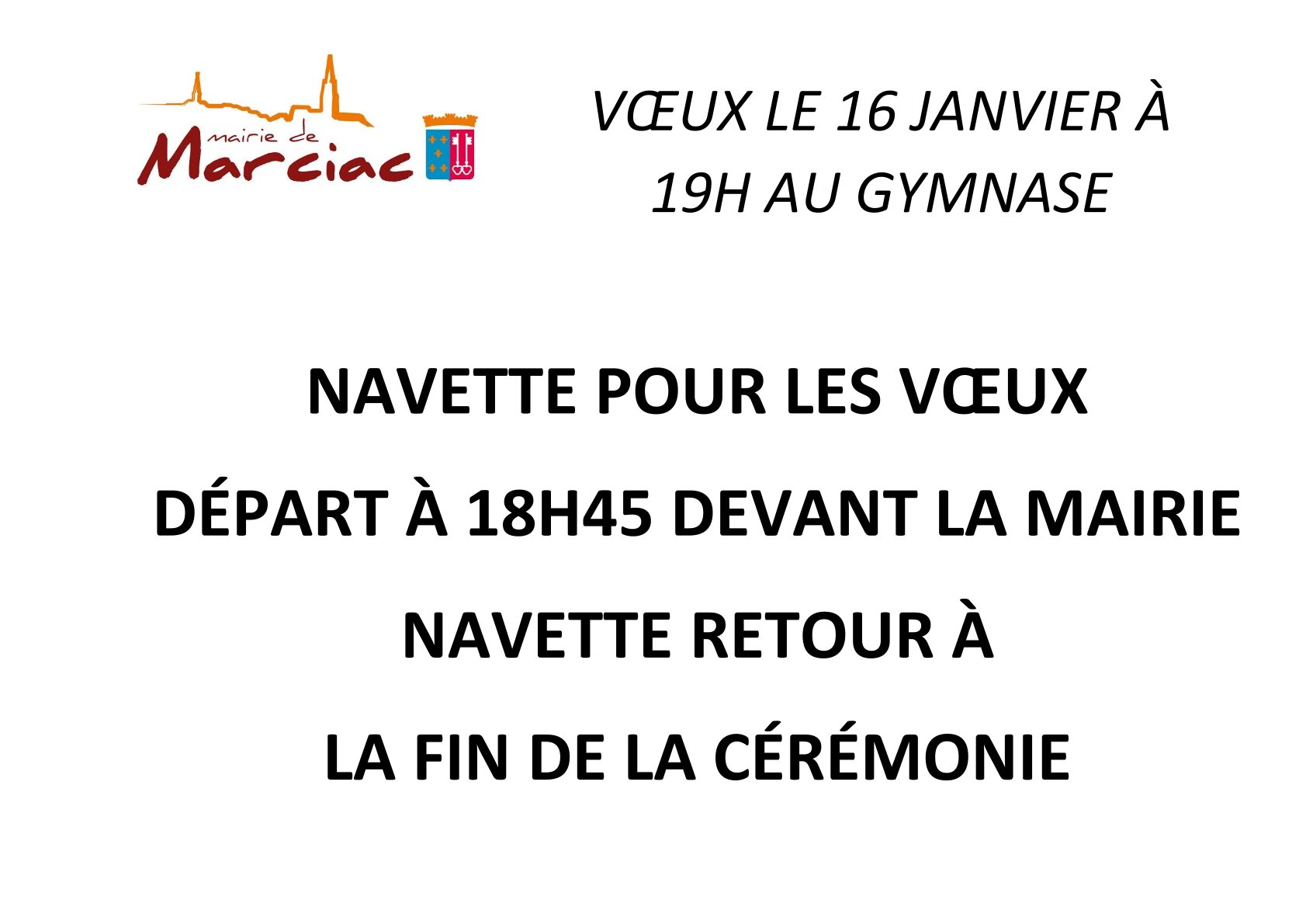 Voeux à Marciac : prenez la navette !