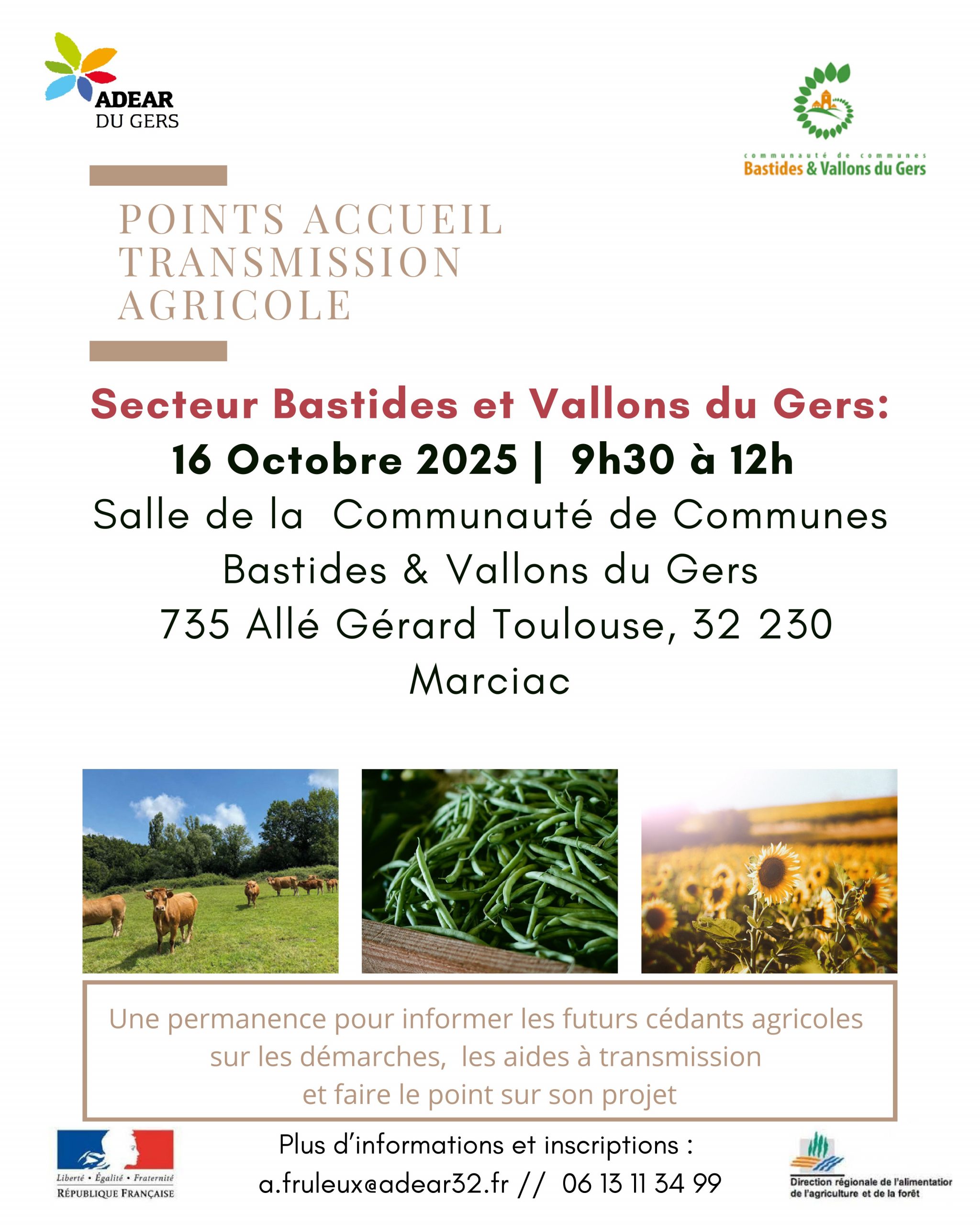 Point Accueil Transmission Agricole : rendez-vous à la Communauté de Communes le 16 octobre 2025