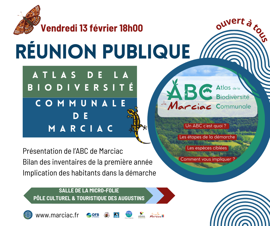 Atlas de la biodiversité de la commune de Marciac : réunion publique le 13 février 2026