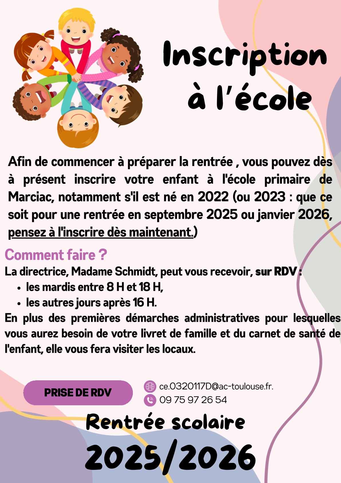 Inscriptions Maternelle